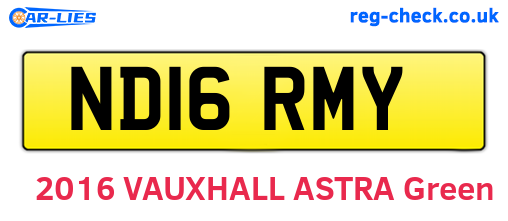 ND16RMY are the vehicle registration plates.