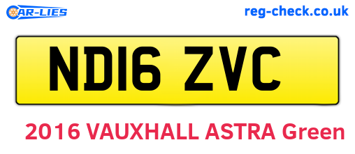 ND16ZVC are the vehicle registration plates.