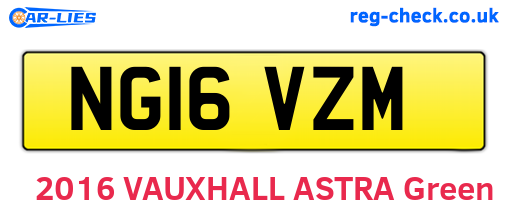 NG16VZM are the vehicle registration plates.