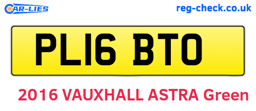 PL16BTO are the vehicle registration plates.