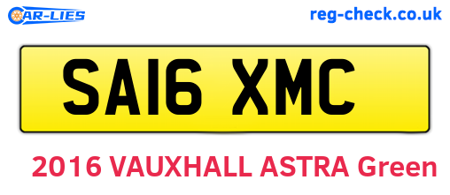 SA16XMC are the vehicle registration plates.