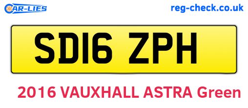 SD16ZPH are the vehicle registration plates.