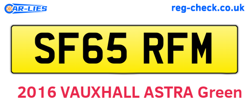 SF65RFM are the vehicle registration plates.