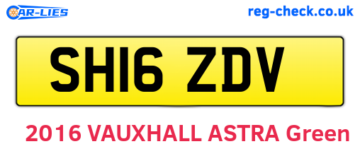 SH16ZDV are the vehicle registration plates.