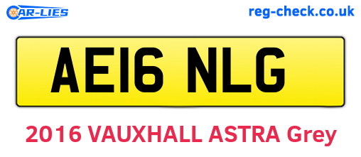 AE16NLG are the vehicle registration plates.
