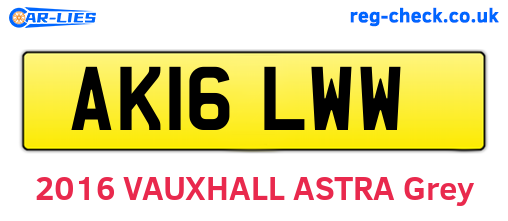 AK16LWW are the vehicle registration plates.