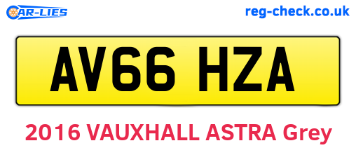 AV66HZA are the vehicle registration plates.