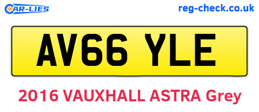 AV66YLE are the vehicle registration plates.