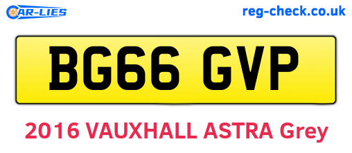 BG66GVP are the vehicle registration plates.