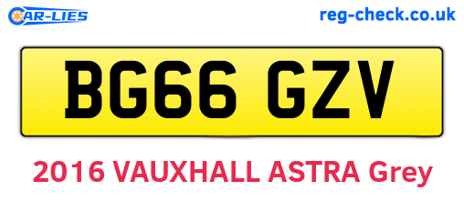 BG66GZV are the vehicle registration plates.