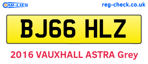 BJ66HLZ are the vehicle registration plates.