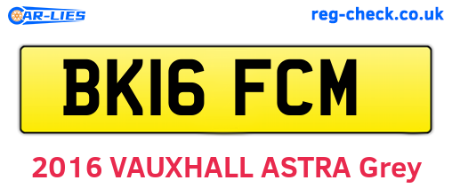 BK16FCM are the vehicle registration plates.