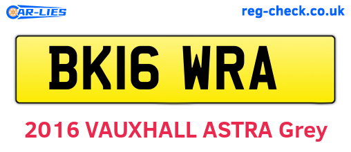 BK16WRA are the vehicle registration plates.