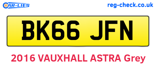 BK66JFN are the vehicle registration plates.