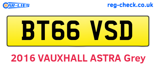 BT66VSD are the vehicle registration plates.