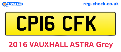 CP16CFK are the vehicle registration plates.