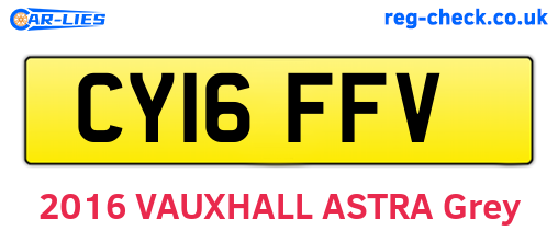 CY16FFV are the vehicle registration plates.