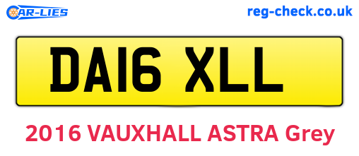 DA16XLL are the vehicle registration plates.