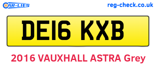 DE16KXB are the vehicle registration plates.
