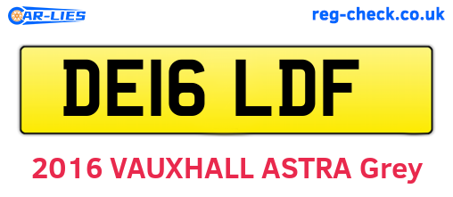 DE16LDF are the vehicle registration plates.