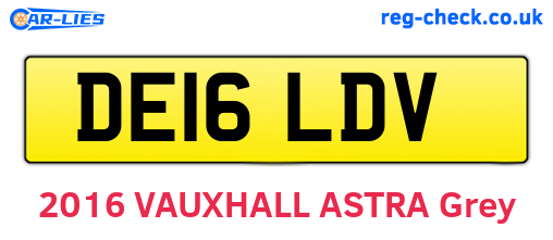 DE16LDV are the vehicle registration plates.