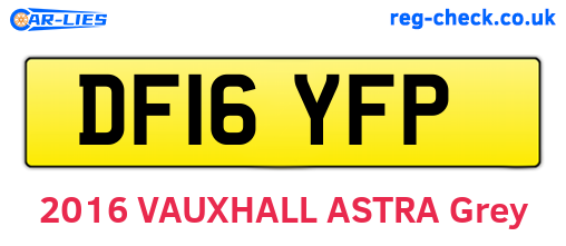 DF16YFP are the vehicle registration plates.