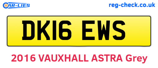 DK16EWS are the vehicle registration plates.