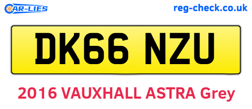DK66NZU are the vehicle registration plates.