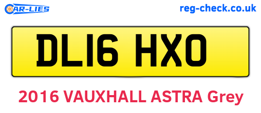 DL16HXO are the vehicle registration plates.