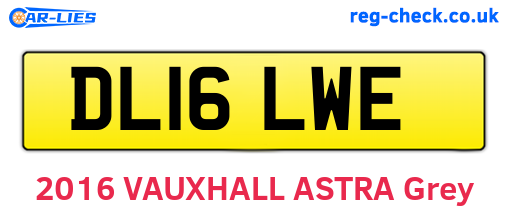 DL16LWE are the vehicle registration plates.