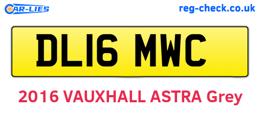 DL16MWC are the vehicle registration plates.