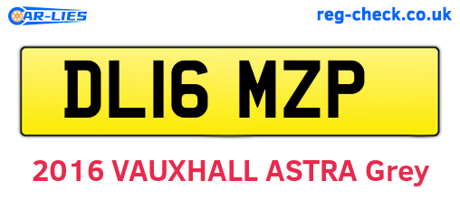 DL16MZP are the vehicle registration plates.