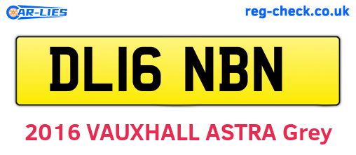 DL16NBN are the vehicle registration plates.