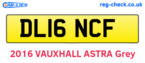 DL16NCF are the vehicle registration plates.