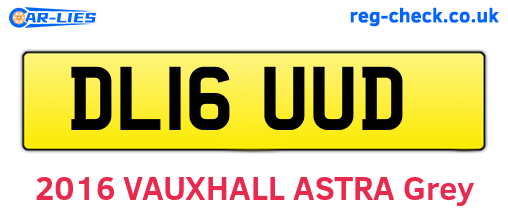 DL16UUD are the vehicle registration plates.