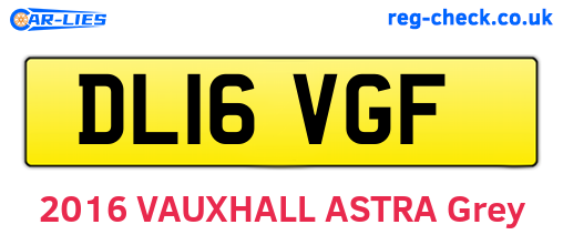 DL16VGF are the vehicle registration plates.