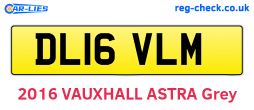DL16VLM are the vehicle registration plates.