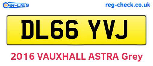 DL66YVJ are the vehicle registration plates.