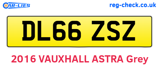 DL66ZSZ are the vehicle registration plates.