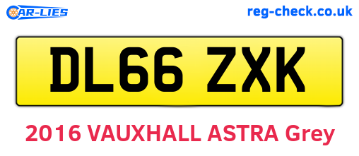DL66ZXK are the vehicle registration plates.