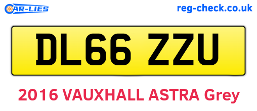DL66ZZU are the vehicle registration plates.