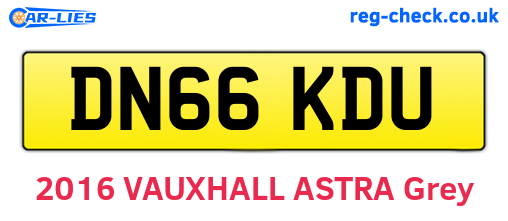 DN66KDU are the vehicle registration plates.