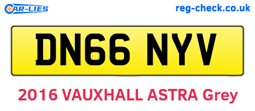 DN66NYV are the vehicle registration plates.