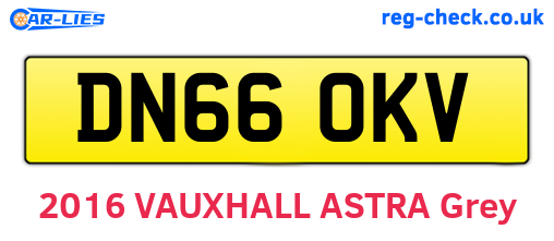 DN66OKV are the vehicle registration plates.