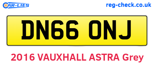 DN66ONJ are the vehicle registration plates.