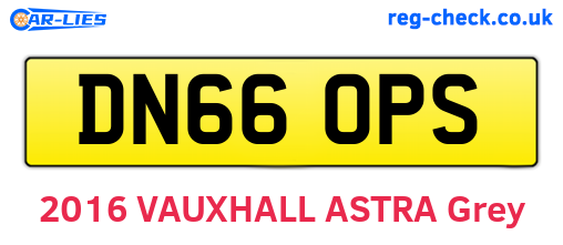 DN66OPS are the vehicle registration plates.