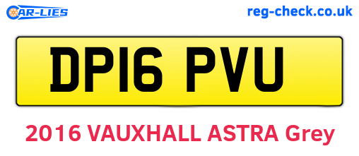 DP16PVU are the vehicle registration plates.