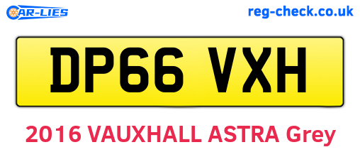DP66VXH are the vehicle registration plates.