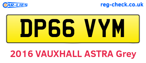DP66VYM are the vehicle registration plates.