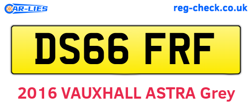 DS66FRF are the vehicle registration plates.